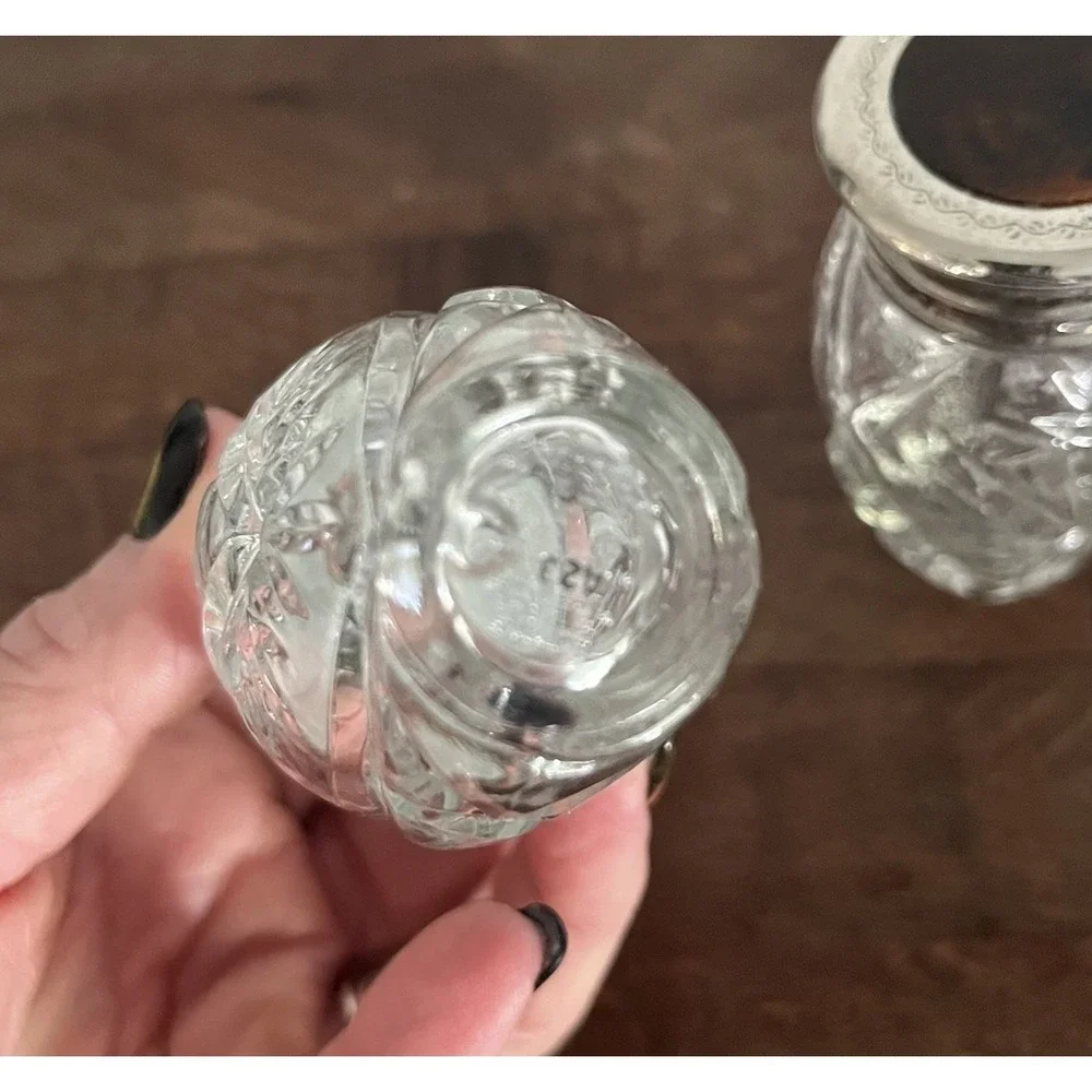 Vintage 80s Ralph Lauren Crystal Vanity Bottles Lot of 2